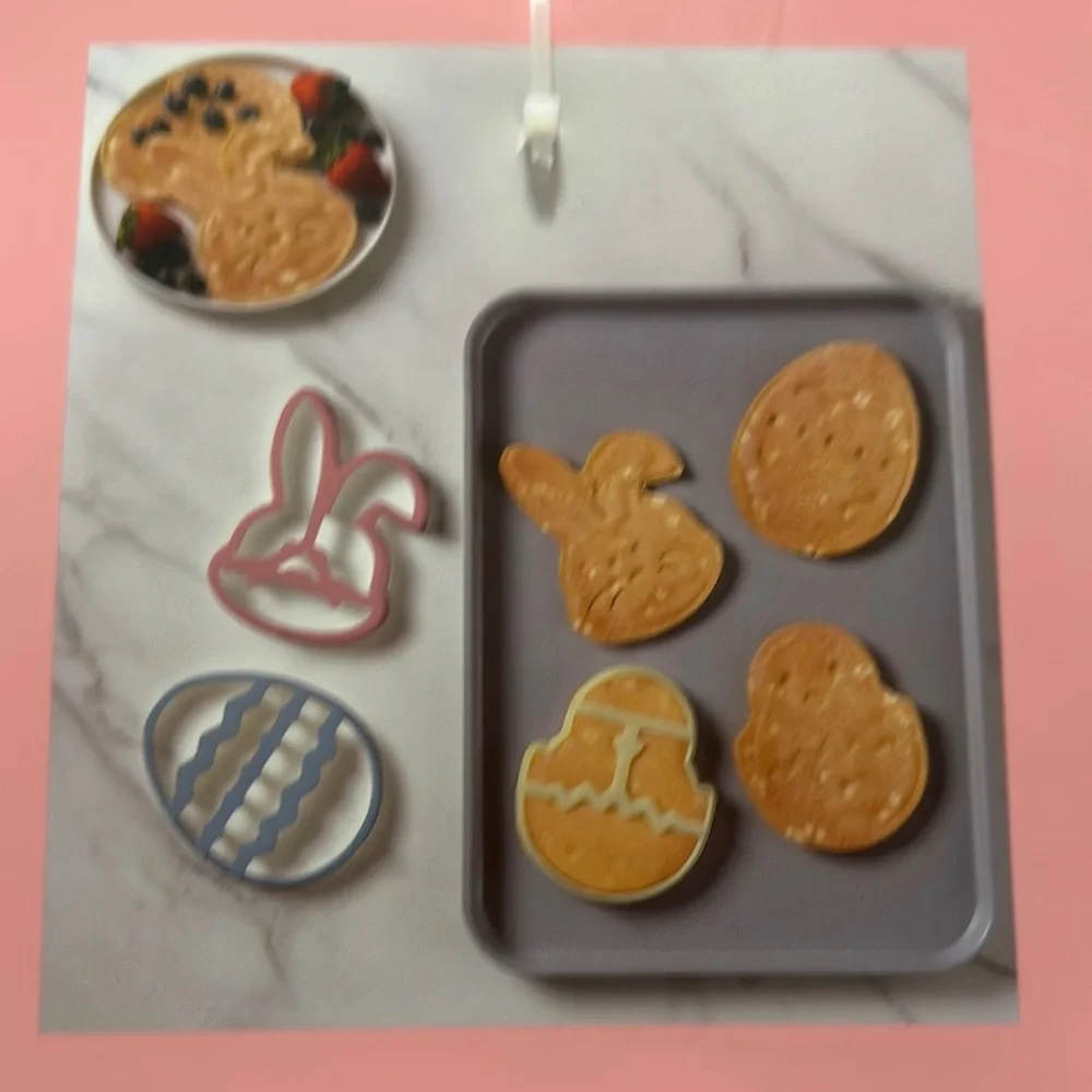 Easter pancake mold Set - Pink, Yellow,‎ Blue